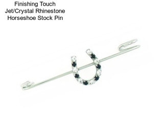 Finishing Touch Jet/Crystal Rhinestone Horseshoe Stock Pin