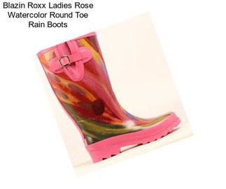 Blazin Roxx Ladies Rose Watercolor Round Toe Rain Boots