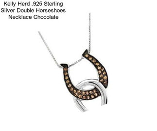Kelly Herd .925 Sterling Silver Double Horseshoes Necklace Chocolate