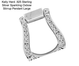 Kelly Herd .925 Sterling Silver Sparkling Oxbow Stirrup Pendant Large