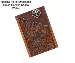 Nocona Floral Embossed Cross Concho Rodeo Wallet