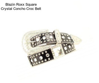 Blazin Roxx Square Crystal Concho Croc Belt