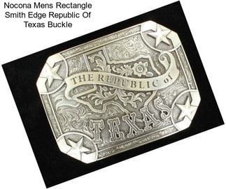 Nocona Mens Rectangle Smith Edge Republic Of Texas Buckle