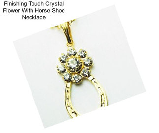 Finishing Touch Crystal Flower With Horse Shoe Necklace