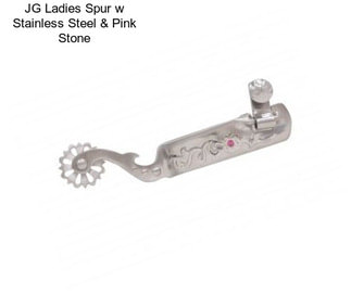 JG Ladies Spur w Stainless Steel & Pink Stone