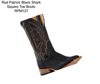 Rod Patrick Black Shark Square Toe Boots RPM127