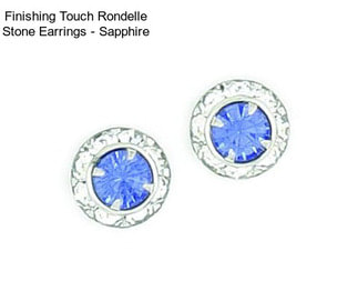 Finishing Touch Rondelle Stone Earrings - Sapphire