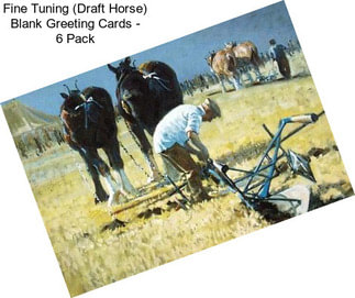 Fine Tuning (Draft Horse) Blank Greeting Cards - 6 Pack