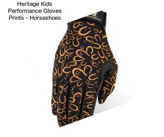 Heritage Kids Performance Gloves Prints - Horseshoes