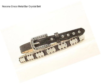 Nocona Croco Metal Bar Crystal Belt