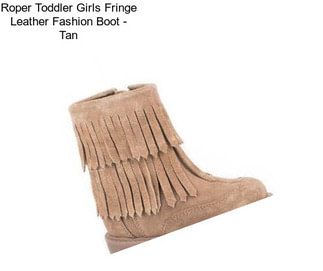 Roper Toddler Girls Fringe Leather Fashion Boot - Tan