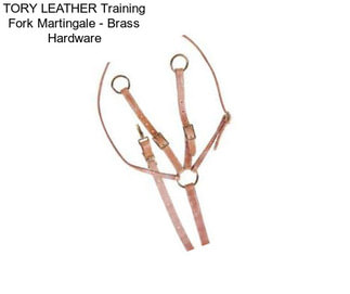 TORY LEATHER Training Fork Martingale - Brass Hardware