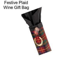 Festive Plaid Wine Gift Bag