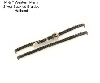 M & F Western Mens Silver Buckled Braided Hatband