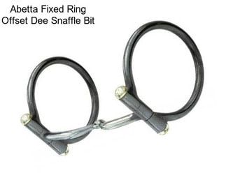 Abetta Fixed Ring Offset Dee Snaffle Bit