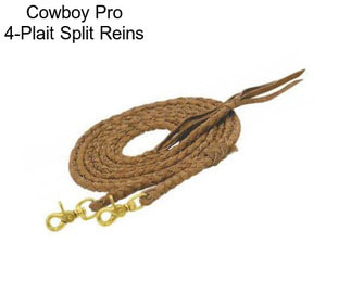 Cowboy Pro 4-Plait Split Reins