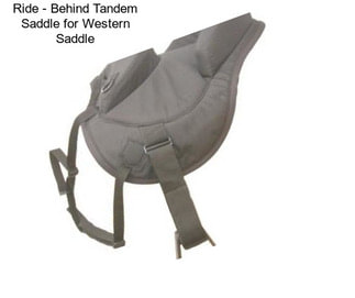 Ride - Behind Tandem Saddle for Western Saddle