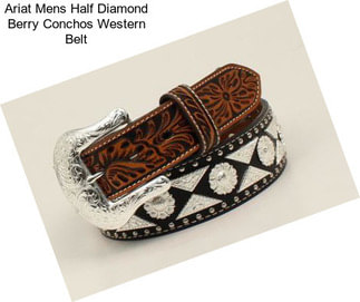 Ariat Mens Half Diamond Berry Conchos Western Belt