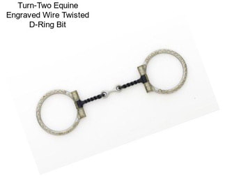 Turn-Two Equine Engraved Wire Twisted D-Ring Bit