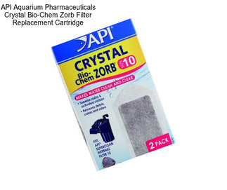 API Aquarium Pharmaceuticals Crystal Bio-Chem Zorb Filter Replacement Cartridge