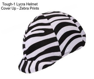 Tough-1 Lycra Helmet Cover Up - Zebra Prints