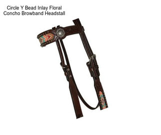 Circle Y Bead Inlay Floral Concho Browband Headstall