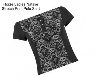 Horze Ladies Natalie Stretch Print Polo Shirt