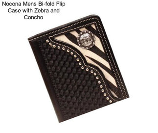 Nocona Mens Bi-fold Flip Case with Zebra and Concho