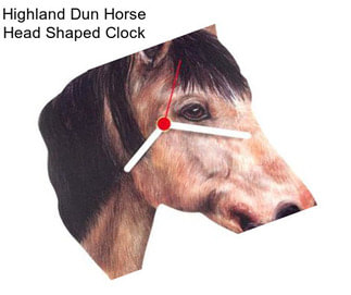 Highland Dun Horse Head Shaped Clock