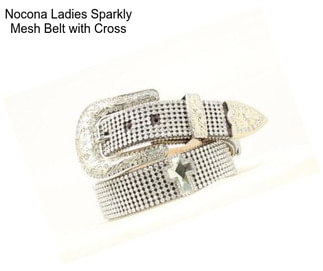 Nocona Ladies Sparkly Mesh Belt with Cross