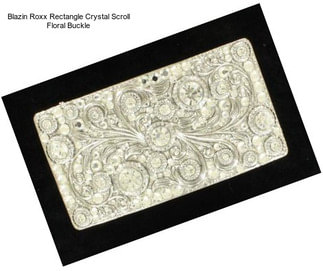 Blazin Roxx Rectangle Crystal Scroll Floral Buckle