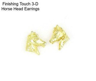 Finishing Touch 3-D Horse Head Earrings