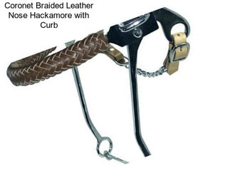 Coronet Braided Leather Nose Hackamore with Curb