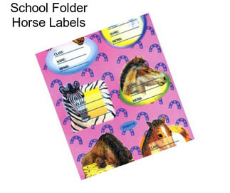 School Folder Horse Labels