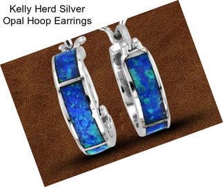 Kelly Herd Silver Opal Hoop Earrings