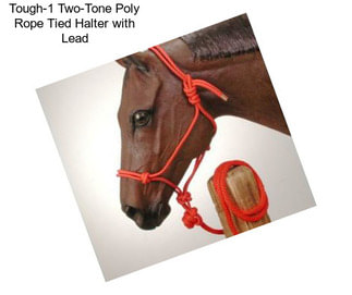 Tough-1 Two-Tone Poly Rope Tied Halter with Lead