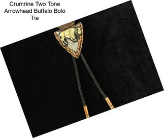 Crumrine Two Tone Arrowhead Buffalo Bolo Tie