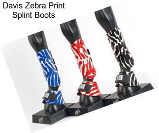 Davis Zebra Print Splint Boots