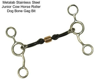 Metalab Stainless Steel Junior Cow Horse Roller Dog Bone Gag Bit