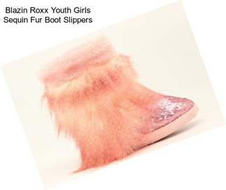 Blazin Roxx Youth Girls Sequin Fur Boot Slippers