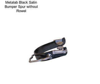 Metalab Black Satin Bumper Spur without Rowel