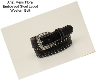 Ariat Mens Floral Embossed Steel Laced Western Belt