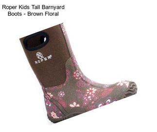 Roper Kids Tall Barnyard Boots - Brown Floral
