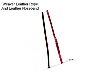 Weaver Leather Rope And Leather Noseband