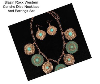 Blazin Roxx Western Concho Disc Necklace And Earrings Set