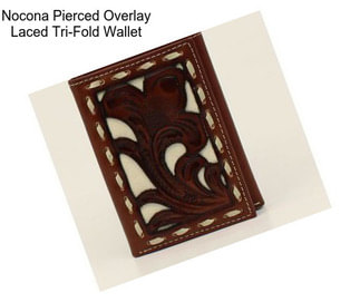 Nocona Pierced Overlay Laced Tri-Fold Wallet