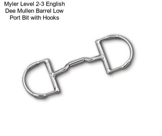 Myler Level 2-3 English Dee Mullen Barrel Low Port Bit with Hooks