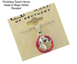 Finishing Touch Horse Head in Rope Glitter Pendant