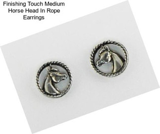 Finishing Touch Medium Horse Head In Rope Earrings