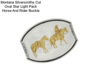 Montana Silversmiths Cut Oval Star Light Pack Horse And Rider Buckle